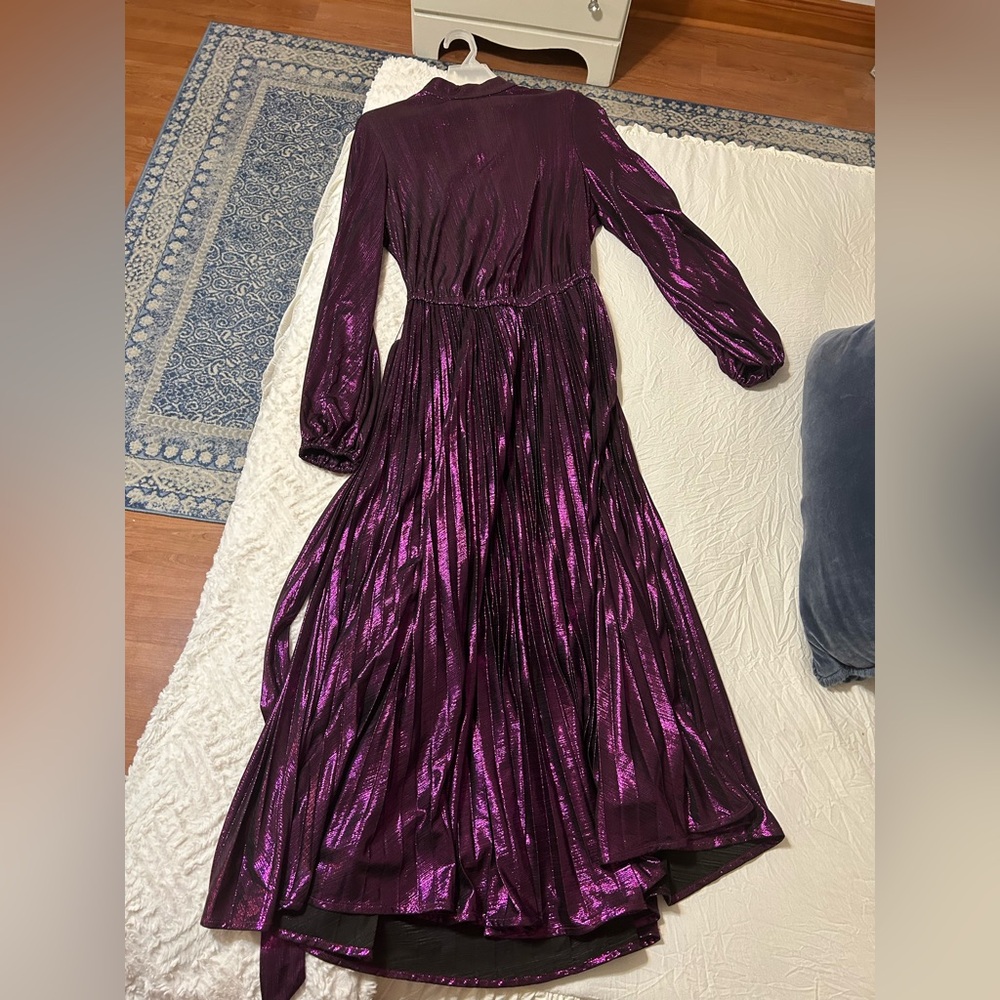Shimmering Purple Long Sleeve Dress